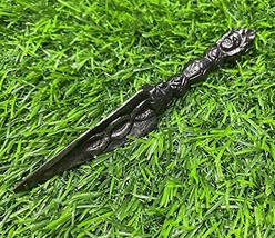 PG COUTURE Tibetan Buddhism Genuine Vajra Dorje Phurba Dagger Three Headed Black - $18.44