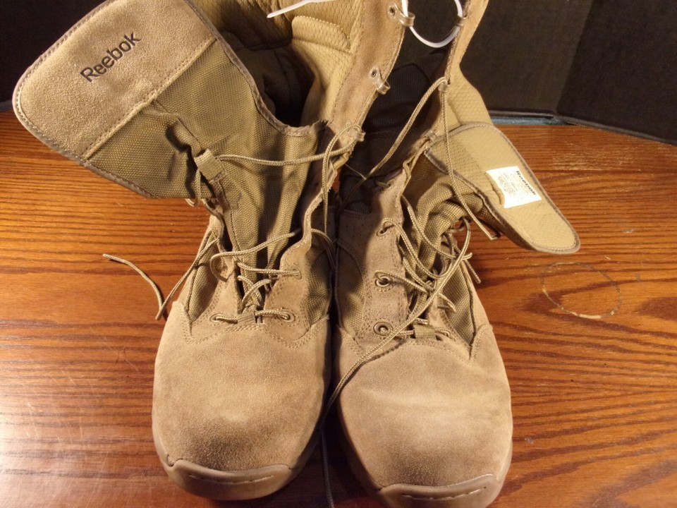 REEBOK RB 8822 TAN DESERT MILITARY COMBAT BOOTS SIZE 11.5M SI 708 - $53.14