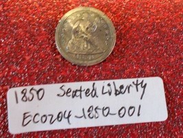 1850 Seated Liberty Dime Die Break &amp; Strike Errors; Rare Vintage Old Coin to Own - £89.51 GBP