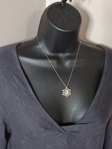 18 Inch Sterling Silver Snowflake Necklace - £31.97 GBP