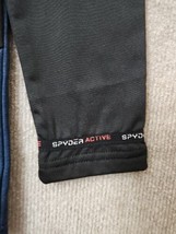 Spyder Active ProWeb Compression 1/4 Zip Pullover Shirt Mens S Blue Black NEW - £25.97 GBP