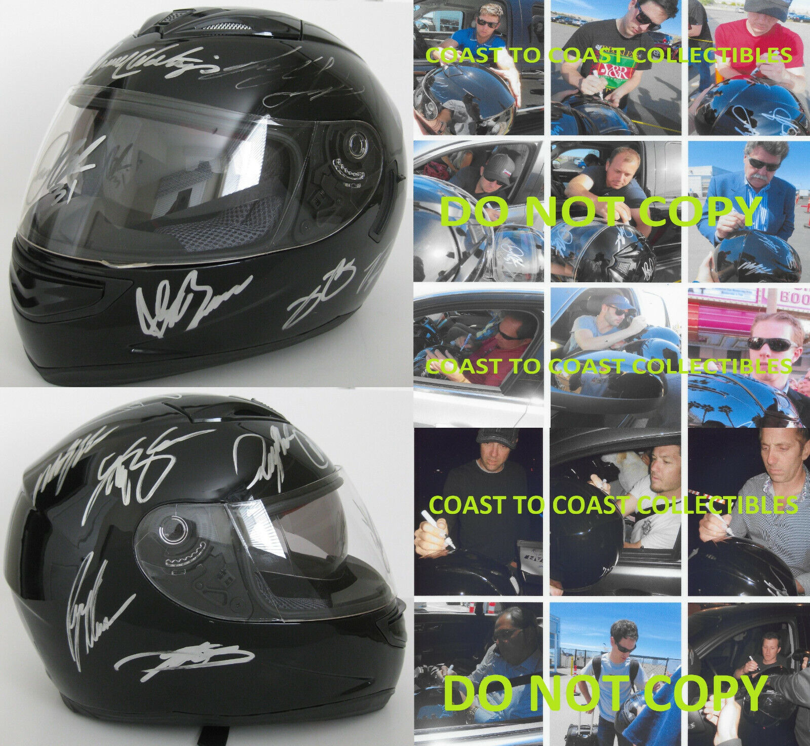 Primary image for Nascar Drivers signed full size helmet Johnson,Keselowski,Logano + more proof