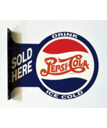 Pepsi-Cola Licensed Two-Sided Flange Sign 14" x 18" Novelty Sign New! - $23.73