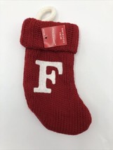 NWT! Red Holiday Monogrammed Cable Knit Mini Christmas Stocking Initial ... - $12.00