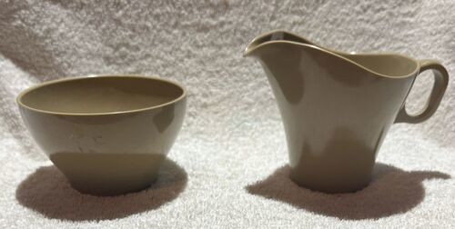 Vintage 50&#39;s Somerset Boonton Melmac Plastic Ware Sugar Bowl &amp; Creamer B... - $7.92