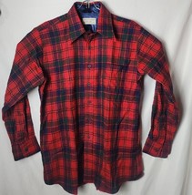 Country Classics By Lord Jeff Men L Wool Button Down Long Sleeve Plaid S... - $46.73