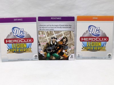 Heroclix Resistance Defiance And Drag Condition Cards - $15.83