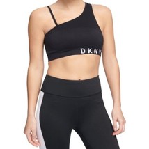 DKNY Womens Sport Asymmetrical Strappy Back Low Impact Sports Bra X-Small Black - £32.00 GBP