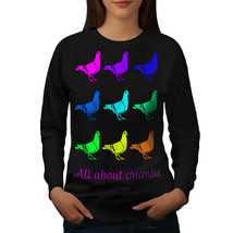 Wellcoda Funny Pun Pigeon Fashion Womens Sweatshirt, Bird Casual Pullover Jumper - £23.47 GBP+