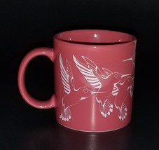 Hummingbirds Pink White Mug Coffee Cup Designs USA - £19.69 GBP