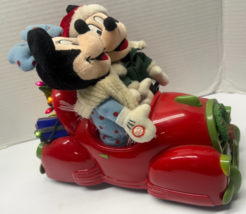 Disney Mickey &amp; Minnie Mouse In Christmas Light Up Singing Car - $39.60