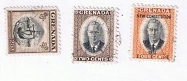 Stamps Grenada George VI Lot of 3 USED - £0.55 GBP