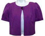 Ann Taylor Loft Purple Single Button Bolero Jacket Size 0 / XS Short Sleeve - £11.83 GBP