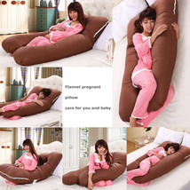 Large U Shaped Contoured Body Pregnancy Nursing Maternity Pillow Cozy Comfort - £59.50 GBP