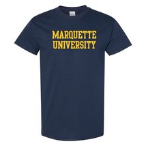 AS01 - Marquette Golden Eagles Basic Block T Shirt - Small - Navy - £18.97 GBP