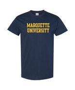 AS01 - Marquette Golden Eagles Basic Block T Shirt - Small - Navy - £19.10 GBP