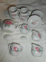 Vintage Children&#39;s Porcelain Tea Set Made in Japan 15 pieces VERY THICK SET - £16.69 GBP