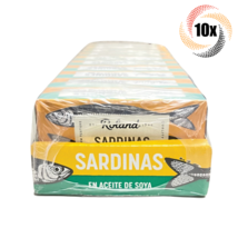 Full Box 10x Pack Roland Wild Caught Hand Packed Sardines In Soybean Oil | 4.4oz - $37.03