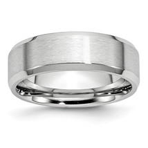 Chisel Cobalt Satin and Polished Beveled Edge 6mm Band CC11 - $107.42