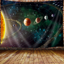 Galaxy Tapestry Space View Solar System Print Wall Hanging Decor 80Wx60L Inches - £24.76 GBP