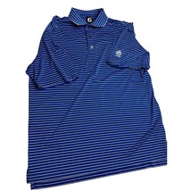 Footjoy FJ Men Golf Polo Shirt River Forest Country Club IL Blue Stretch... - $19.77