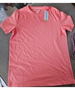 Cat &amp; Jack solid short sleeve T-Shirt  Size L 12/14 husky sunbeam pink n... - $94.24 MXN