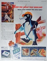 Kool Cigarettes, Vintage Ad. Penguin hunting - £14.38 GBP