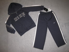 BOYS 4 - Nike - Heavyweight Navy Sports Pants &amp; Jacket TRACK SUIT / JOGG... - £39.33 GBP
