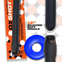 Oxballs Oxshot Butt Nozzle Shower Hose 12 in. + Flex Cockring Black - £40.37 GBP