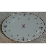 MEITO ROSECHINTZ OVAL SERVING PLATTER 12&quot; JAPAN ROSES - $16.54