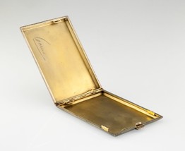 Russian Silver Cigarette Case Box Gilt Signed Interior - £194.22 GBP