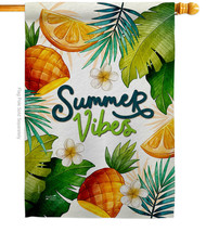 Tropical Vibes House Flag Fun And Sun 28 X40 Double-Sided Banner - £28.90 GBP