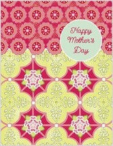 Greeting Card Mother&#39;s Day Pink/Green Lattice &quot;Happy Mother&#39;s Day&quot; - £1.95 GBP