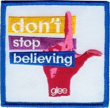 Glee TV Show &quot;Don&#39;t Stop Believing&quot; Iron-on Patch - £3.23 GBP