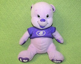 Jelly Belly Teddy Bear I Love Grape Purple Plush Stuffed Animal 10&quot; Candy Promo - £7.55 GBP