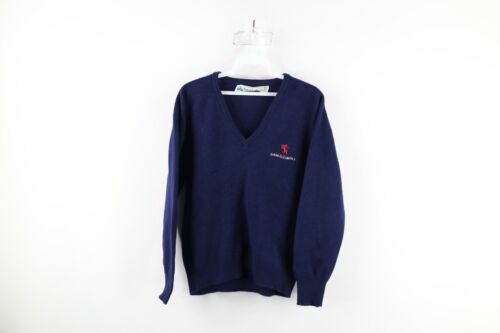 Vtg 70s Lyle &amp; Scott Womens 40 Thrashed Lambswool Knit Queen Elizabeth 2... - $29.65