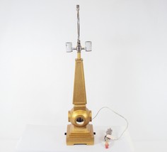 Hotel Bedside Desk Lamp ~ Antique Gold, Dual Dimmer Switches (No Shade) #2840060 - £53.59 GBP