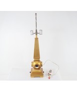 Hotel Bedside Desk Lamp ~ Antique Gold, Dual Dimmer Switches (No Shade) ... - $68.55