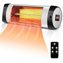 1500W Wall-Mounted Electric Heater Patio Infrared Heater with Remote Con... - £96.73 GBP