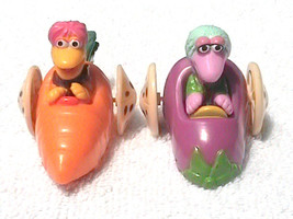 Fraggle Rock Toy Cars Gobo Carrot Mokey Eggplant Vintage 1988 McDonalds Lot 2 - £3.10 GBP