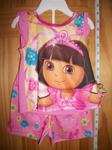 Dora The Explorer Baby Clothes 12M Pink Pajamas Shorts Set Sleep Wear PJ Top New - £12.66 GBP