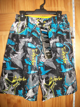 Joe Boxer Boy Clothes Large Shark Attack Swimwear Swim Blue Bathing Suit Trunks - £14.90 GBP