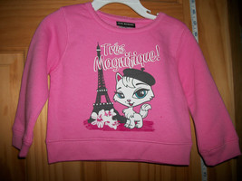 Joe Boxer Baby Clothes 12M Infant Girl Sweatshirt Cat Pink Sweat Shirt T... - £9.86 GBP