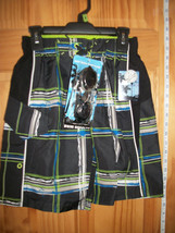 Joe Boxer Boy Clothes Medium Barbed Wire Swimwear Swim Black Bathing Suit Trunks - $18.99