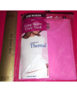 Joe Boxer Women Clothes Small Thermal Underwear Top Solid Pink Crew Neck... - $16.93 CAD