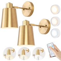 Battery Operated Wall Sconce, Wireless Battery Operated Wall Lights, Remote Cont - £79.92 GBP
