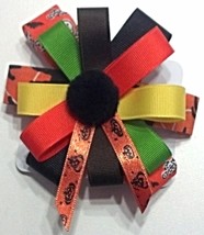 Hair Bows - 3&quot; Barrette Halloween Colors - $0.00