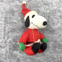 Christmas Santa Snoopy Hallmark Peanuts 6&quot; Plush Holiday Stuffed Ornament Doll - £9.58 GBP