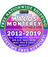 Patched Bootable USB MacOS MONTEREY 12.7.5 for Unsupported i-Mac Macbook... - £14.64 GBP