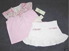 GIRLS 2T - Lucy Sykes - Pink &amp; White SKIRTED SHORTS &amp; TOP PLAYSET - £15.73 GBP